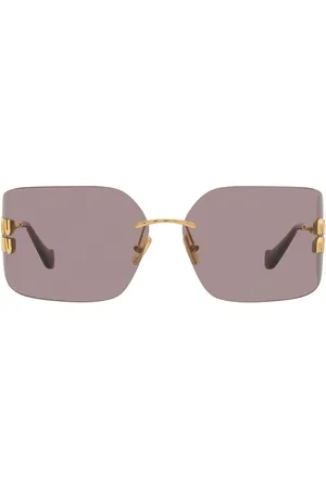 Miu Miu Tilbehør, Dame, Gul, ONE SIZE, Uld, Runway Solbriller