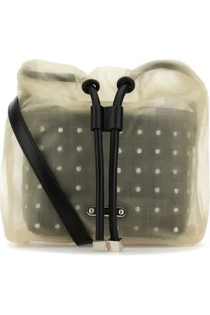 Alexander McQueen Taske, Dame, Grå, ONE SIZE, Læder, Nebula Crossbody Taske i Læder og Tyl