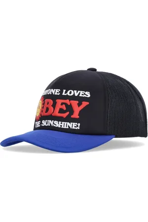 Obey Tilbehør, unisex, Flerfarvet, ONE SIZE, Polyester, Sort Skum Trucker Cap med Buet Skygge