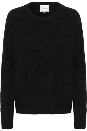 My Essential Wardrobe Strik, Dame, Sort, L, Uld, Sort Strik Pullover Sweater