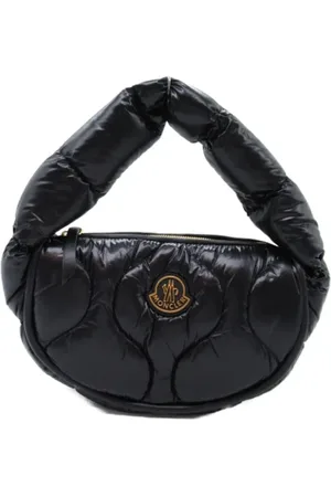 Moncler Pre-owned, Dame, Sort, ONE SIZE, Uld, Pre-owned Stof skuldertasker