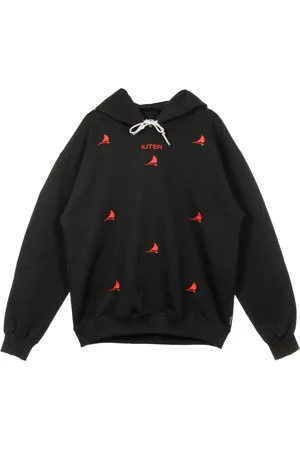 IUTER Sweathshirts & Hoodies, Herre, Sort, M, Uld, Sort Letvægts Hættetrøje Skipper Sweatshirt