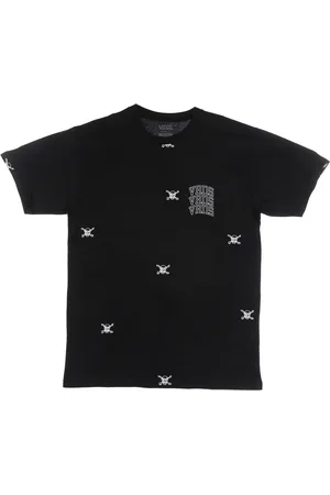 Vans Top, Herre, Sort, S, Bomuld, Sort Varsity T-shirt med All Over Print