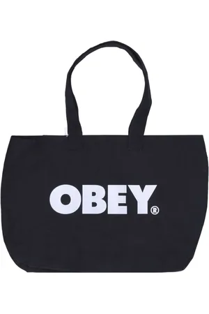 Obey Taske, Dame, Sort, ONE SIZE, Bomuld, Canvas Tote Taske Sort/Hvid