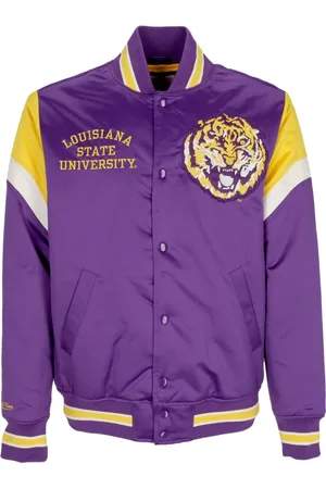 Mitchell & Ness Jakke, Herre, Lilla, S, Polyester, LSU Tigers Bomberjakke Lilla