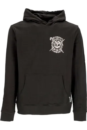Element Sweathshirts & Hoodies, Herre, Sort, XL, Bomuld, Passenger Letvægts hættetrøje Sort