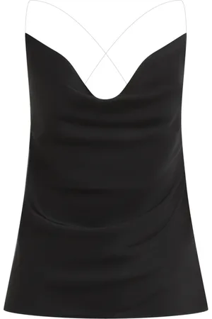 Y / PROJECT Top, Dame, Sort, S, Polyester, Sort usynlig stropløs top