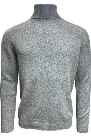 Roberto Collina Strik, Herre, Grå, 2XL, Uld, Merino Baby-Kamel Rollkrave Sweater Grå