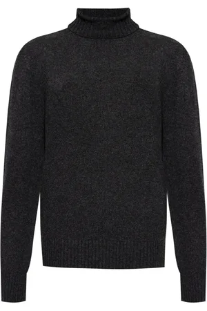 OFFICINE GENERALE Strik, Herre, Grå, XL, Uld, Uld Rollneck Sweater