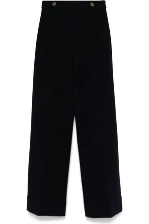 Twin-Set Bukser, Dame, Sort, S, Uld, Elegant Blå Bukser til Kvinder