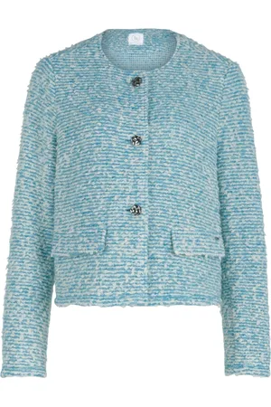 Betty & Co Jakke, Dame, Blå, 2XL, Uld, Hyggelig jakke med knapper