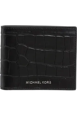 Michael Kors Tilbehør, Herre, Sort, ONE SIZE, Læder, Klassisk Pung med Logo og Kortlommer