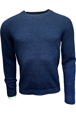 Roberto Collina Strik, Herre, Blå, XL, Uld, Merino Baby Camel Sweater Navy