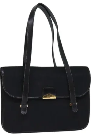 Dior Pre-owned, Dame, Sort, ONE SIZE, Uld, Pre-owned Canvas dior-tasker