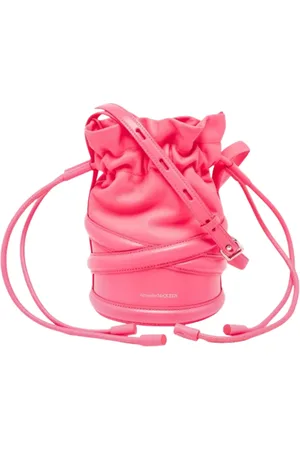 Alexander McQueen Pre-owned, Dame, Lyserød, ONE SIZE, Uld, Pre-owned Laeder skuldertasker