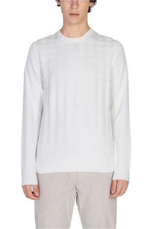 Antony Morato Strik, Herre, Hvid, L, Bomuld, Jacquard 3D Bomuld Uld Blandingsgarn