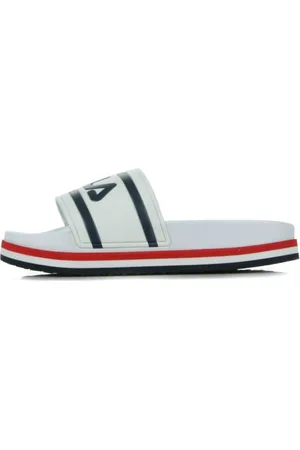Fila Sko, Dame, Hvid, 39 EU, Hvide Stribede Kvinders Kilehæl Tøfler