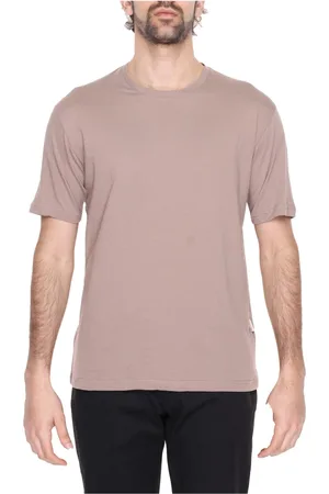 GIANNI LUPO Top, Herre, Brun, S, Bomuld, Brun Bomuld Rund Hals T-shirt