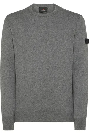Peuterey Strik, Herre, Grå, S, Uld, Grå Crewneck Sweater