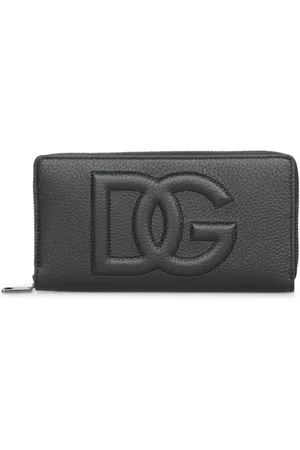 Dolce & Gabbana Tilbehør, Herre, Sort, ONE SIZE, Læder, Sort Hjortelæder Lynlås Pung