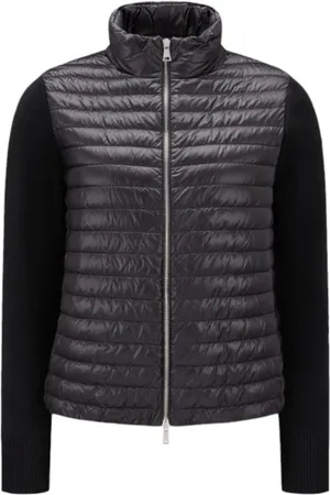 Moncler Jakke, Dame, Sort, XS, Uld, Polstret uld cardigan jakke sort