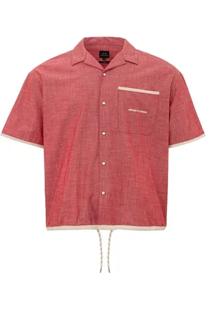 Armani Exchange Skjorte, Herre, Rød, M, Bomuld, Rød Bomuld Skjorte