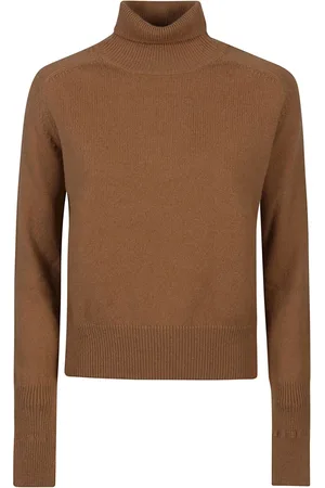 Victoria Beckham Strik, Dame, Brun, M, Uld, Hyggelig Turtle Neck Sweater