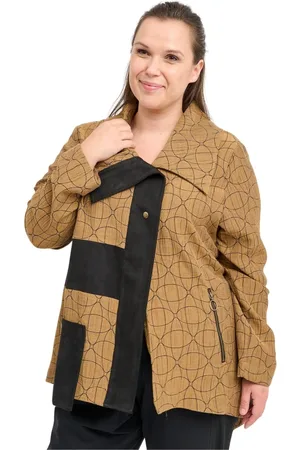 Pont Neuf Jakke, Dame, Brun, 3XL, Bomuld, Varmt Ochre Casual Jakke