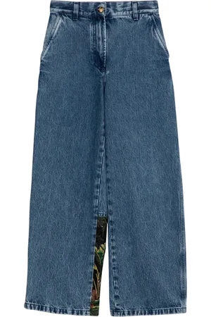 Palm Angels Jeans, Dame, Blå, W26, Boyfriend Jeans