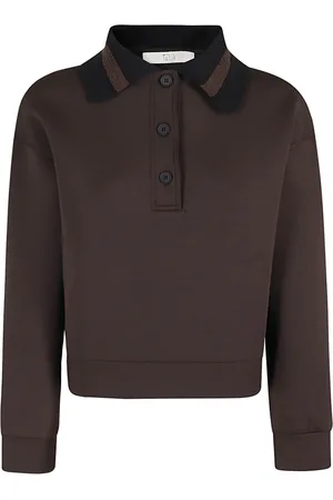 TELA Top, Dame, Brun, XS, Uld, Elegant Stilfuld Kjole til Kvinder