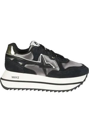 W6YZ Sko, Dame, Sort, 41 EU, Suede, Metallic Suede Deva Sneakers
