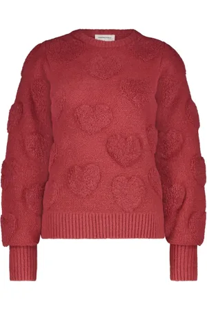 Fabienne Chapot Strik, Dame, Rød, XL, Tyl, Bibian Heart Pullover