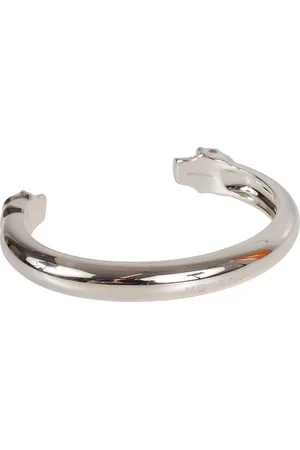Alexander McQueen Tilbehør, Herre, Grå, M, Twin Skull Armbånd