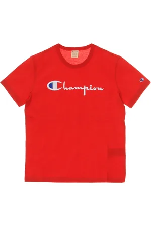 Champion Top, Herre, Rød, L, Rød Crewneck Tee til Mænd