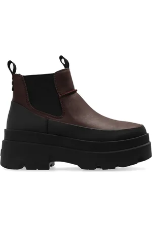 UGG Sko, Dame, Brun, 42 EU, Uld, Platform ankelstøvler Brisbane