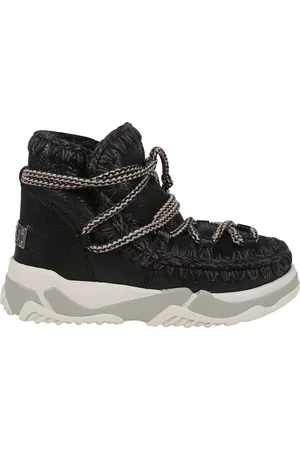 Mou Sko, Dame, Brun, 37 EU, Sort Grå Lace Trainer