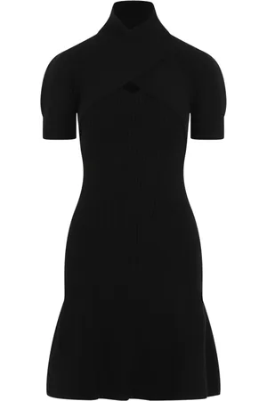 Patou Kjole, Dame, Sort, XS, Uld, Sort Kjole Aw24 Damemode