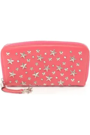 Jimmy Choo Pre-owned, Dame, Lyserød, ONE SIZE, Pre-owned Laeder punge