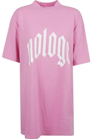 Balenciaga Top, Dame, Lyserød, M, Bomuld, Oversized T-shirt i lyserød/hvid