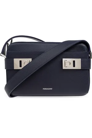 Salvatore Ferragamo Taske, Herre, Blå, ONE SIZE, Uld, Skuldertaske Twins