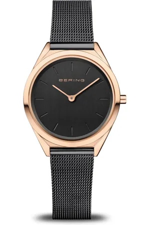 Bering Tilbehør, unisex, Sort, ONE SIZE, Uld, Unisex ur Ultra Slim 31 mm Safirglas Slim Design Armbånd Milanese 17031-166