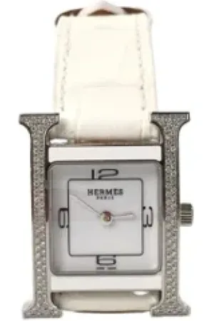 Hermès Pre-owned, Dame, Hvid, ONE SIZE, Uld, Pre-owned Laeder watches