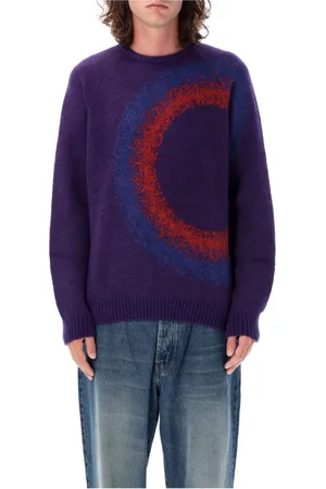 Pop Trading Company Strik, Herre, Flerfarvet, L, Uld, Gradient Strikvarer Sweater Rød Lilla