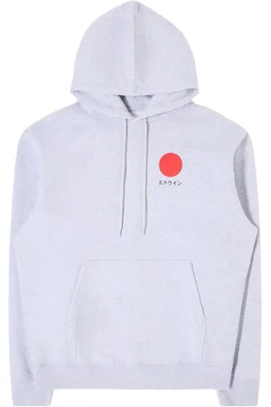 Edwin Sweathshirts & Hoodies, Herre, Grå, XL, Bomuld, Japansk Sol Hættetrøje Sweat Grå Marl
