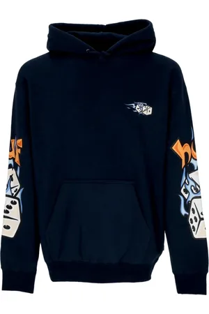 Huf Sweathshirts & Hoodies, Herre, Blå, XL, Bomuld, Marineblå Hoodie med Dicey Po Design
