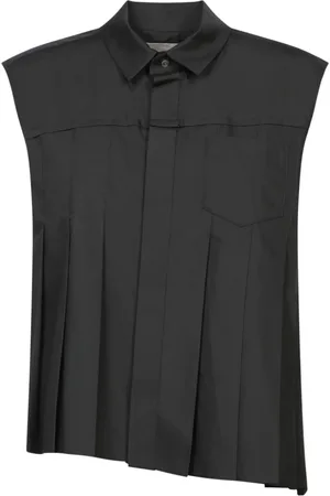 SACAI Bluser & Skjorter, Dame, Sort, L, Bomuld, Sorte T-shirts & Polos til kvinder