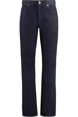 VERSACE Jeans, Herre, Blå, W32, Bomuld, Slim-fit straight-leg jeans med logo detaljer