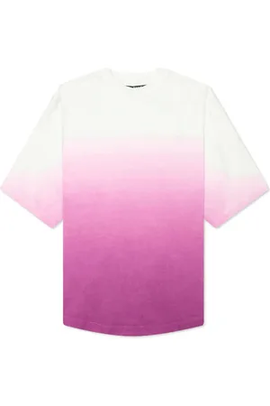 Palm Angels Top, Herre, Lilla, M, Bomuld, Gradient Overlogo T-shirt