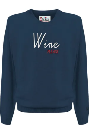MC2 SAINT BARTH Strik, Herre, Blå, L, Uld, Stilfulde Sweaters Kollektion