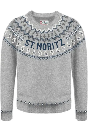 MC2 SAINT BARTH Strik, Herre, Grå, S, Uld, Grå Sweaters til Mænd